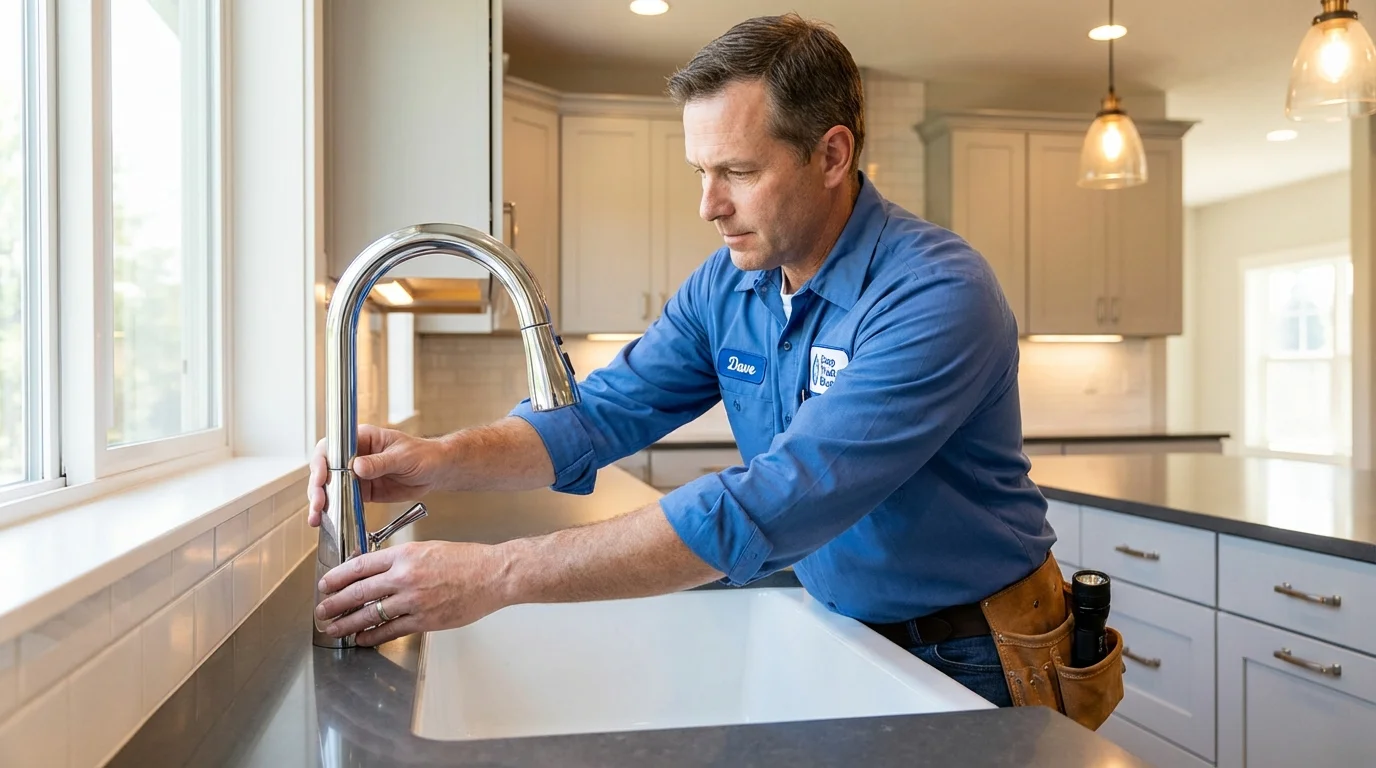 Kitchen faucet installation by Johns Plumbing LLC in Iselin