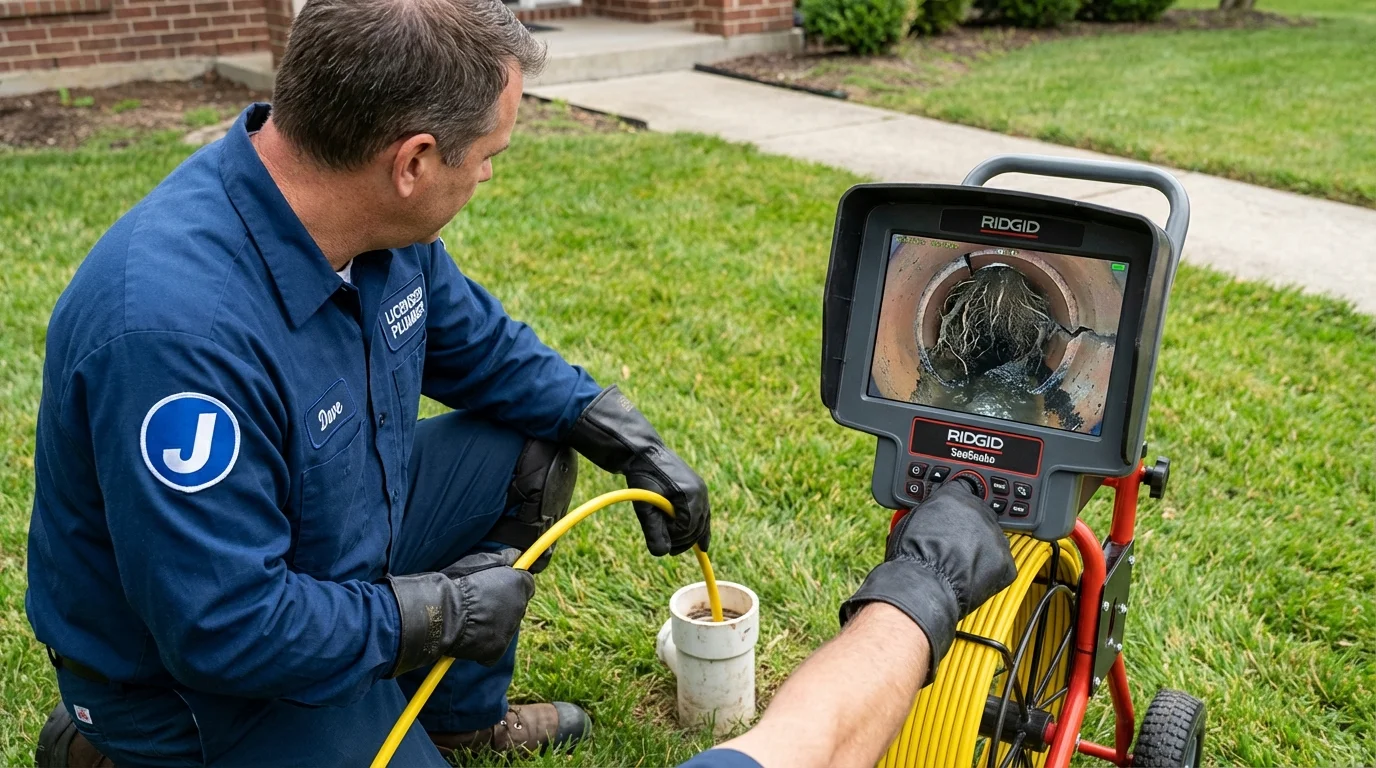 Sewer camera inspection being performed by Johns Plumbing LLC in Iselin